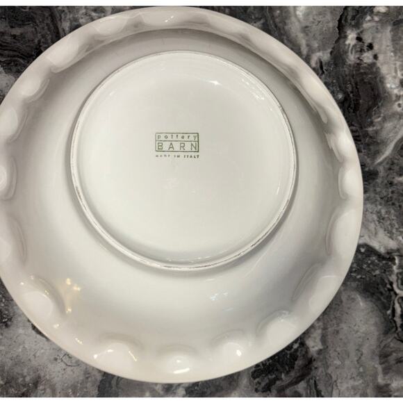 Pottery Barn Embossed Garlic Salad Bowl Serving Bowl...